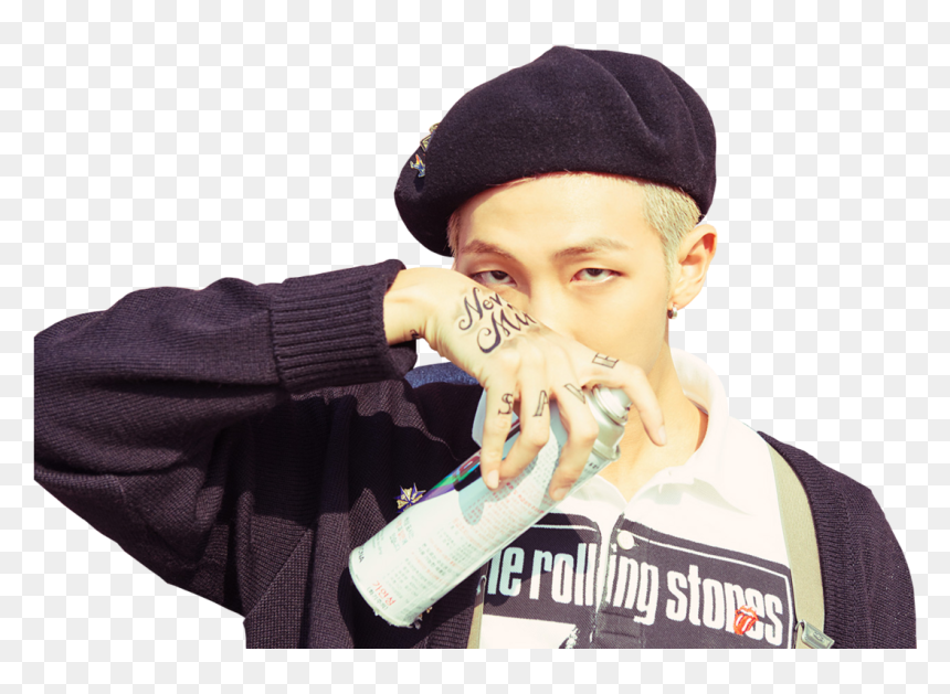 Bts, Rap Monster, And Kpop Image - Holding 2 Spray Cans, HD Png Download - rap monster png