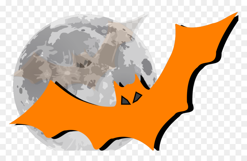 Bat In The Moonlight Svg Clip Arts - Moon Clip Art, HD Png Download - moonlight png