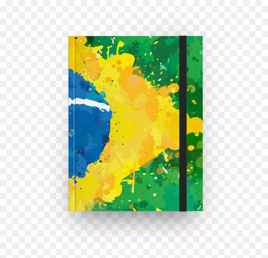 Caderno Bandeira Do Brasil De Incantiana - Clip Art, HD Png Download - bandeira brasil png
