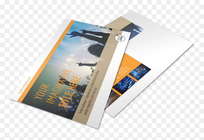 Music Event Postcard Template Preview - Flyer, HD Png Download - postcard png