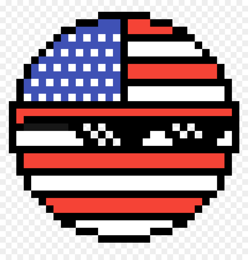Mlg American Ball, Png Download - Deadpool Logo Pixel Art, Transparent Png - mlg frog png