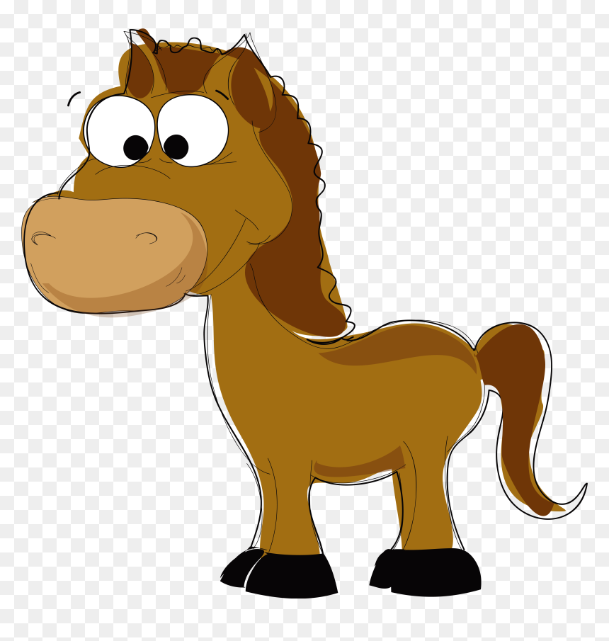 Drawn Pony Brown Horse - Horse Animation Png, Transparent Png - caballo png