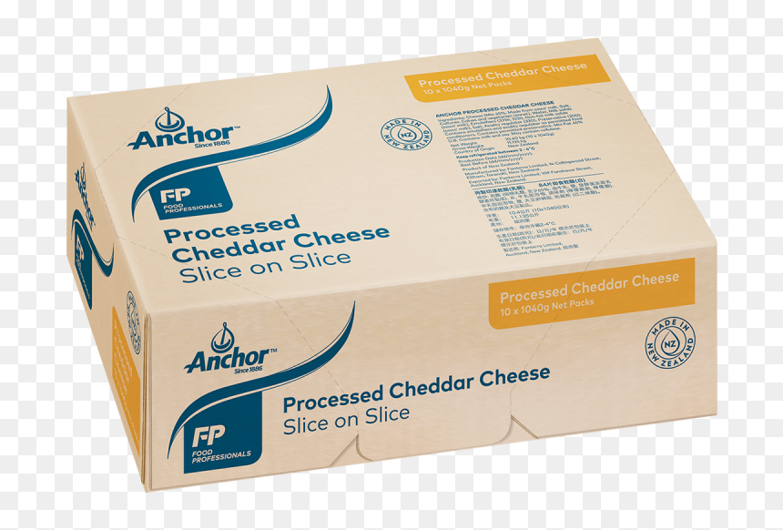 Anchor Slice On Slice Processed Cheddar Cheese - Shredded Cheese Anchor, HD Png Download - cheese slice png