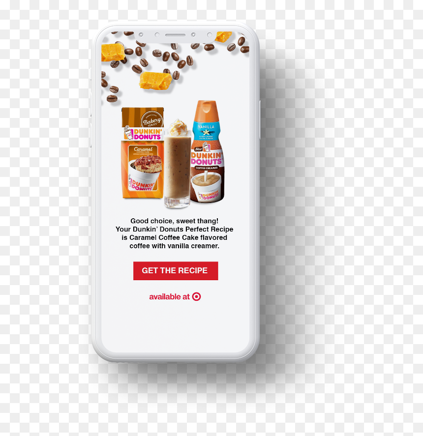 The Ad Helped Promote Dunkin Donuts Flavors While Allowing - Juice, HD Png Download - dunkin donuts png