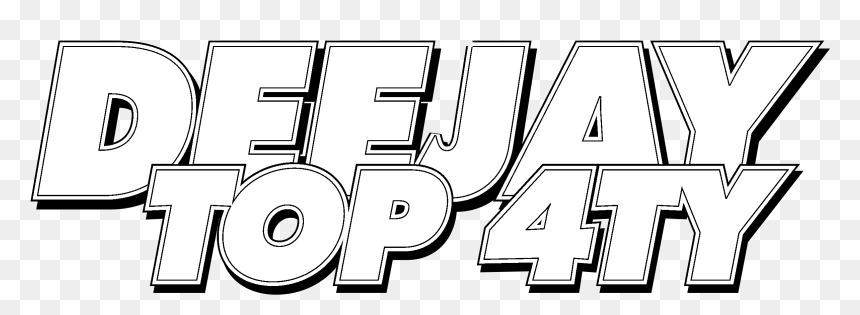 Deejay Top 4ty Logo Black And White, HD Png Download - deejay png