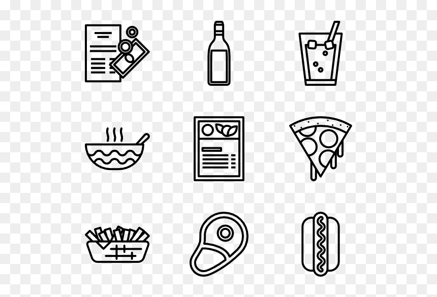 Food And Drinks Icon, HD Png Download - food icons png
