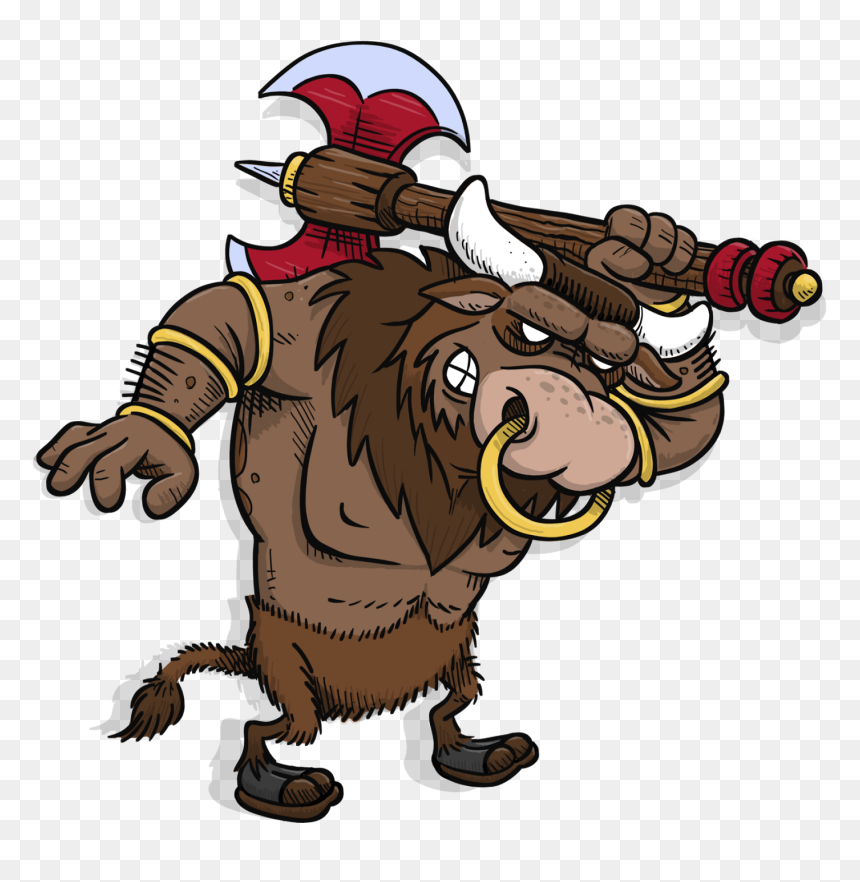 Graphic Library Download Arrrggghhh Another Blog Character - Minotaur Clipart, HD Png Download - minotaur png