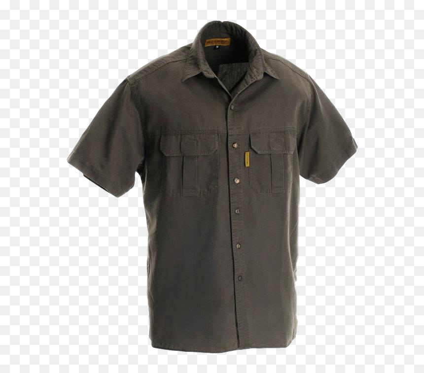 Short Sleeve Traditional Safari Shirt, Serengeti 100% - Button, HD Png Download - pocket png
