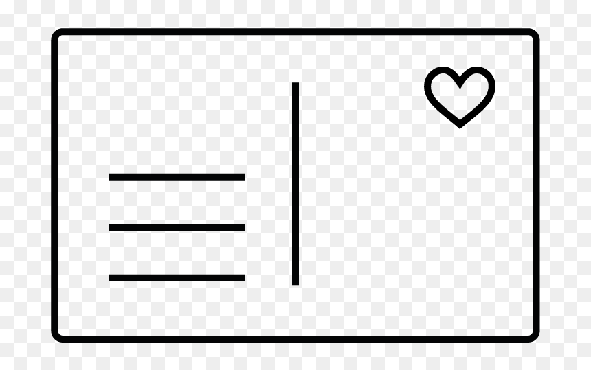 Line Art, HD Png Download - postcard png