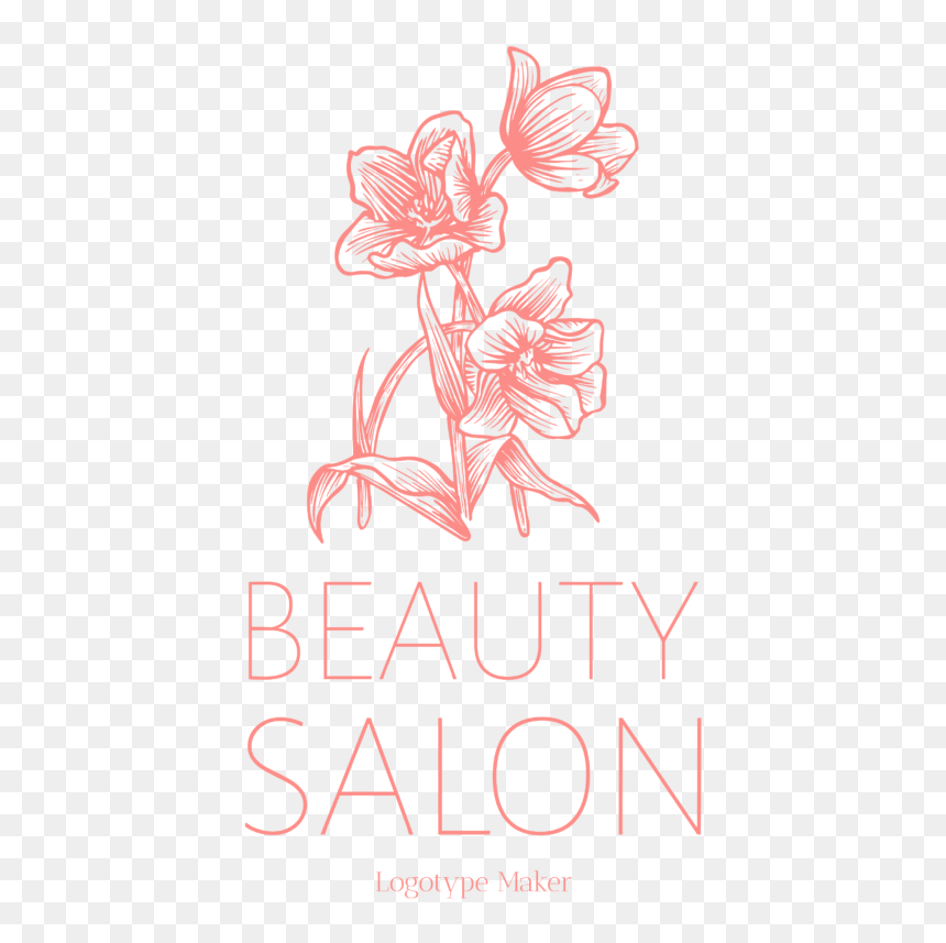 Beauty Salon Logo Maker With Flower Icon - Sacred Lotus, HD Png Download - makeup icon png