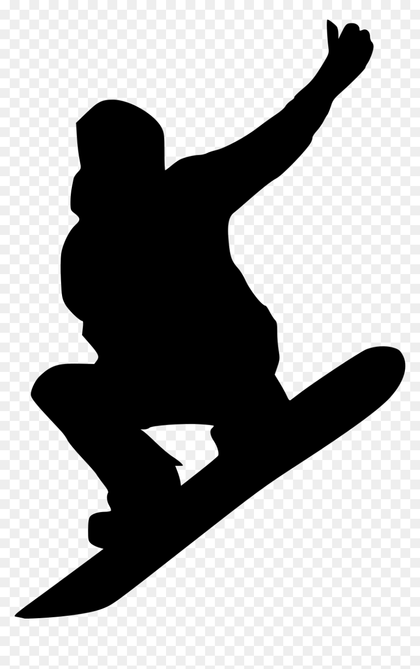 Snowboarder Silhouette Png - Snowboard Clipart, Transparent Png - skateboarder png