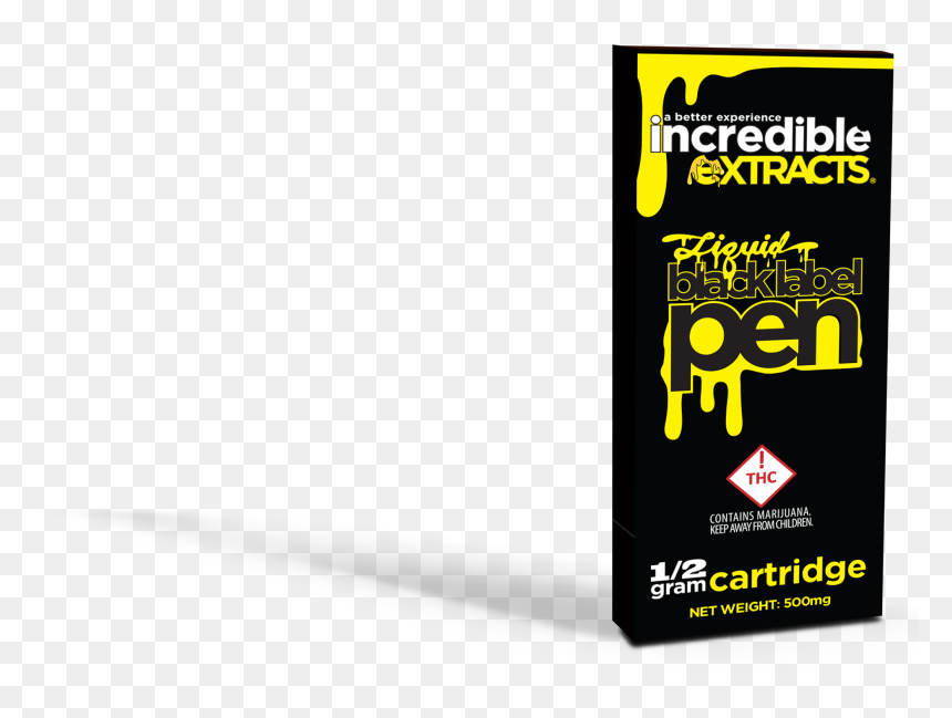 Incredible Extracts Uncut Liquid Black Label Pen - Graphic Design, HD Png Download - black label png