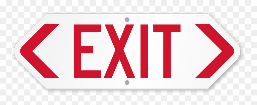 Denver International Airport, HD Png Download - exit sign png