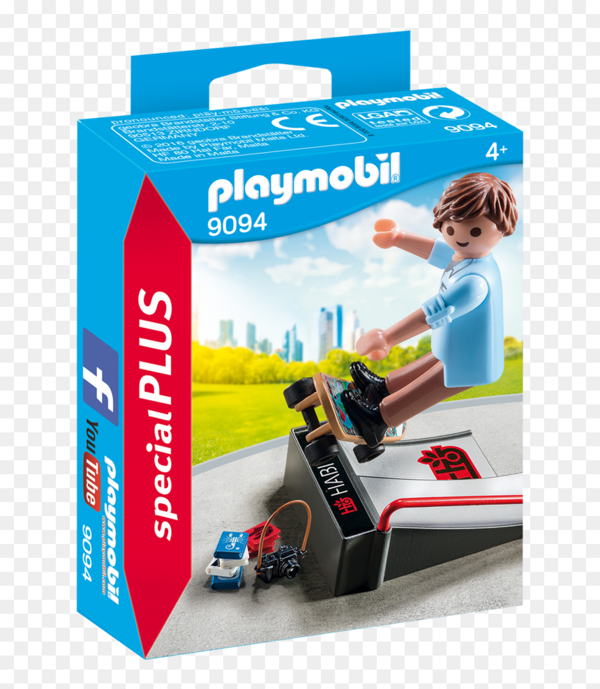 Playmobil Skateboarder , Png Download - Playmobil 9094, Transparent Png - skateboarder png
