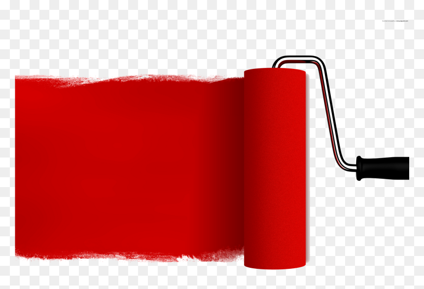 Rolo De Pintura Png , Png Download - Red Paint Roller Brush, Transparent Png - pintura png