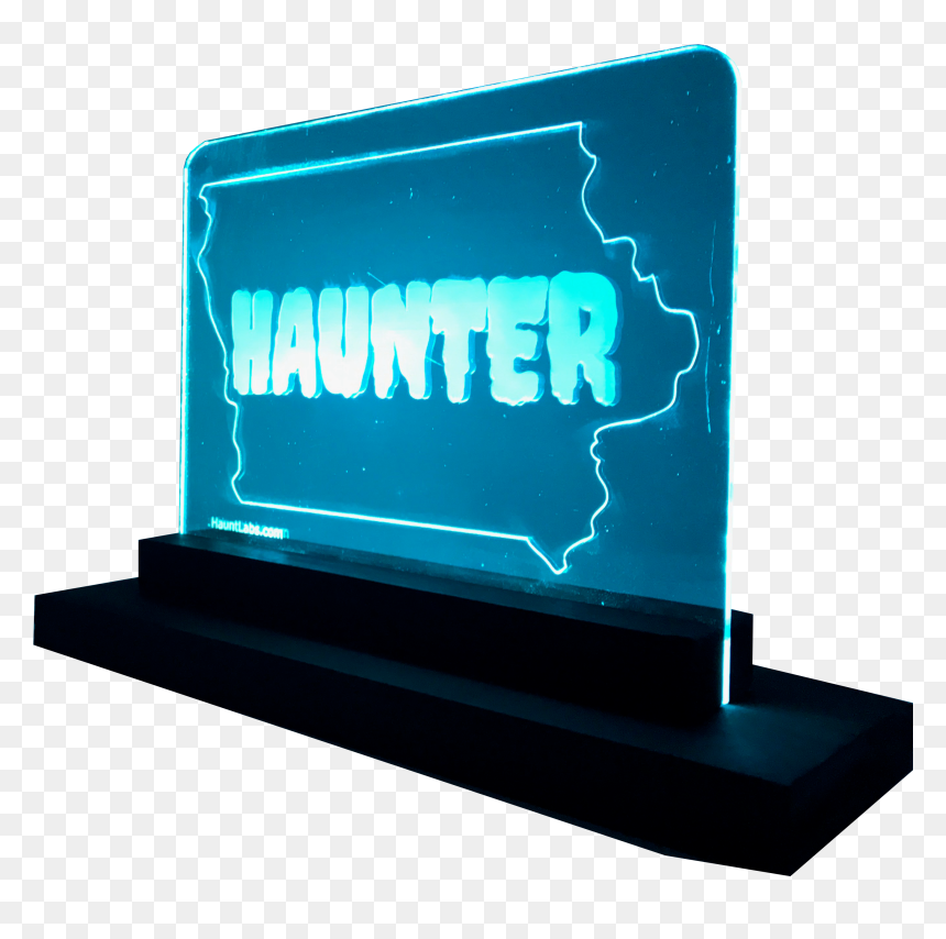 Haunter Illuminated Desk Sign- Multi Colored Rgb , - Sign, HD Png Download - haunter png