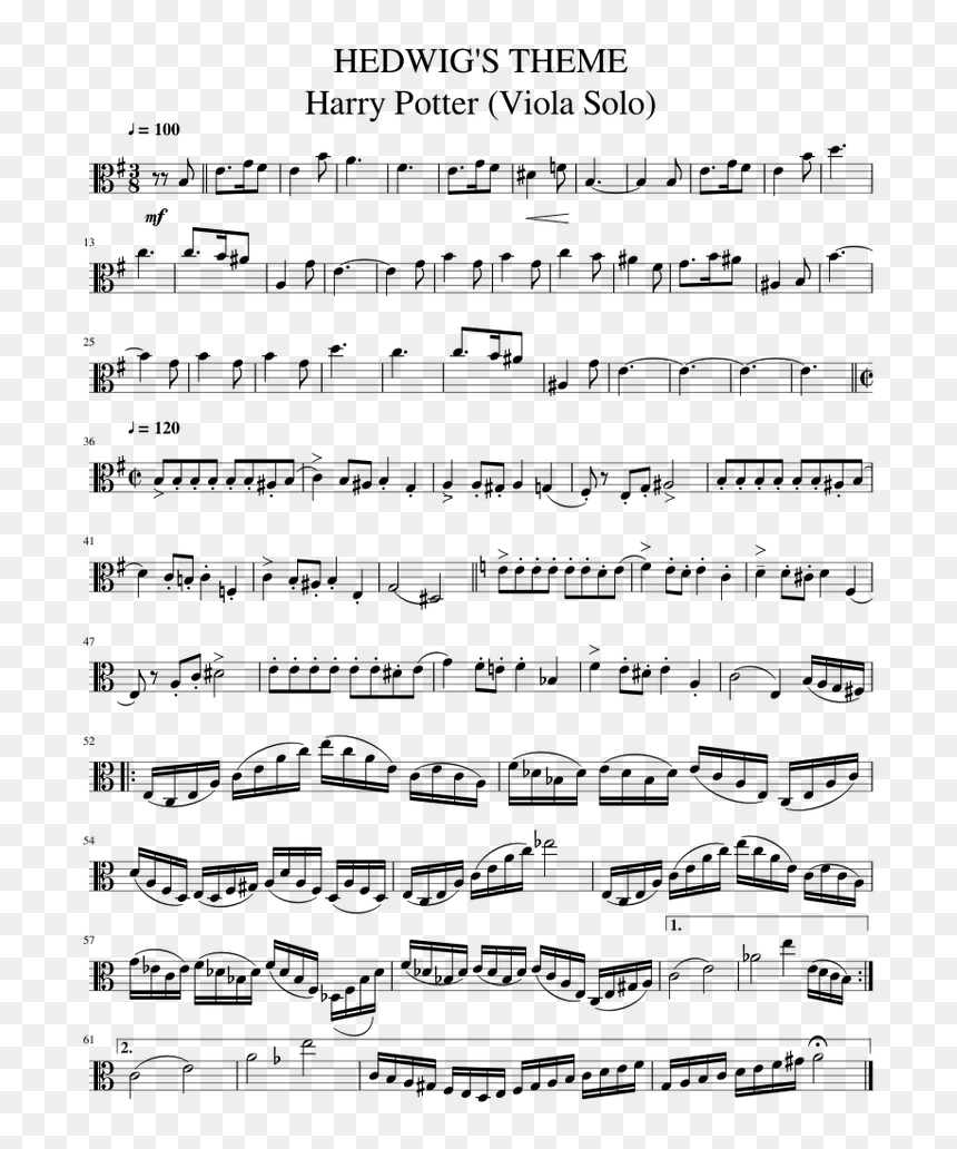 Hedwig S Theme - Hedwig's Theme Viola Solo, HD Png Download - viola png