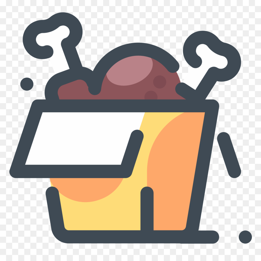 Transparent Chicken Icon Png - Fried Chicken Logo Png, Png Download - food icons png