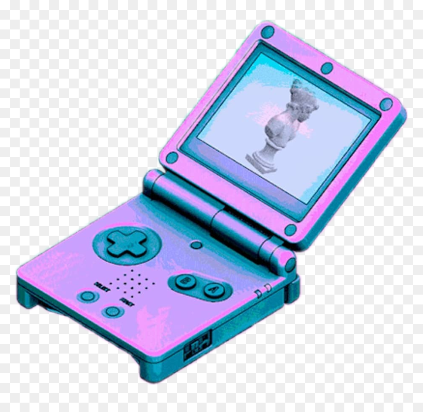 #vaporwave #game #gameboy #statur #vaporwaveaesthetic - Vaporwave Game Boy Png, Transparent Png - game boy png