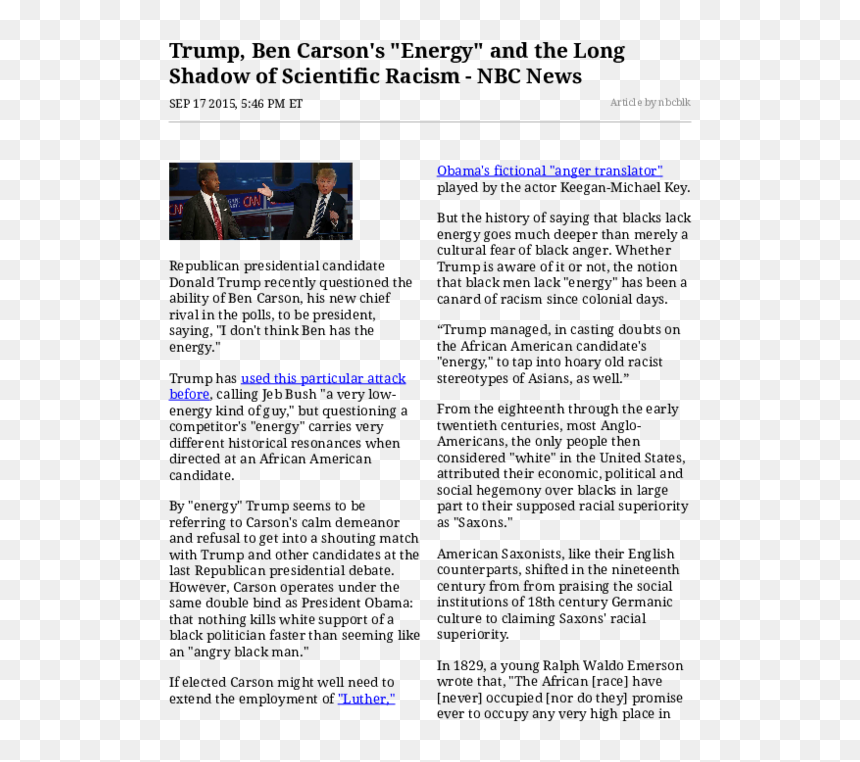 Screenshot, HD Png Download - ben carson png