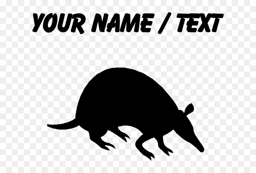 Custom Armadillo Silhouette Baby Blanket - Marsupial, HD Png Download - armadillo png