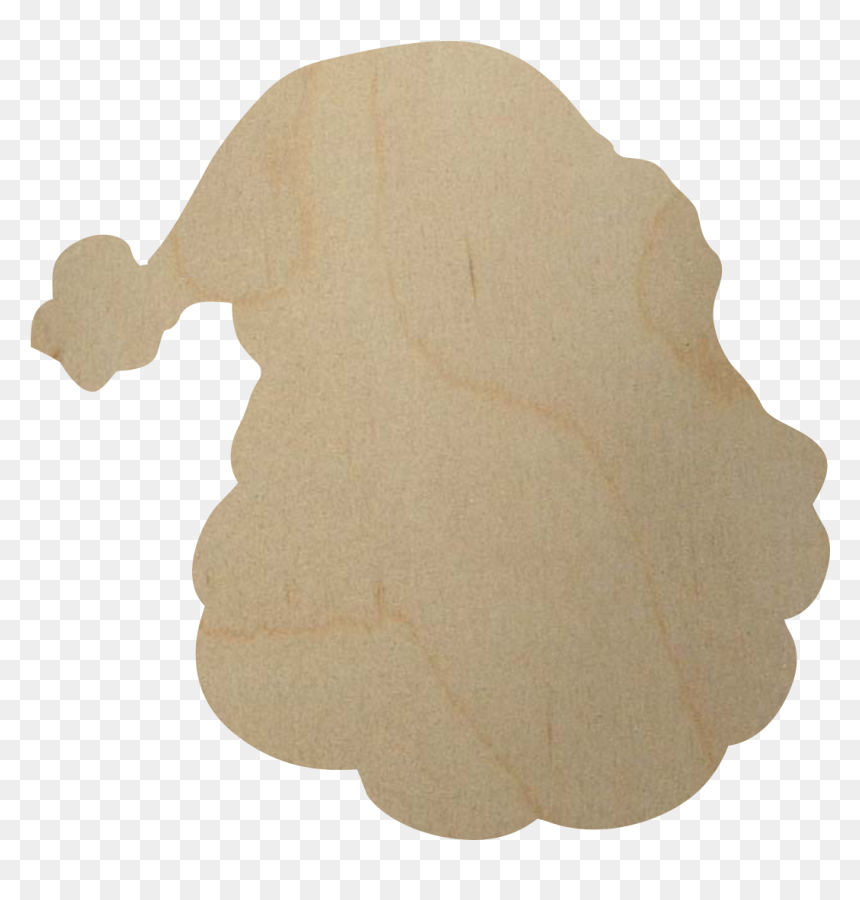 Wooden Santa Face Shape Cutout - Flatworm, HD Png Download - santa face png