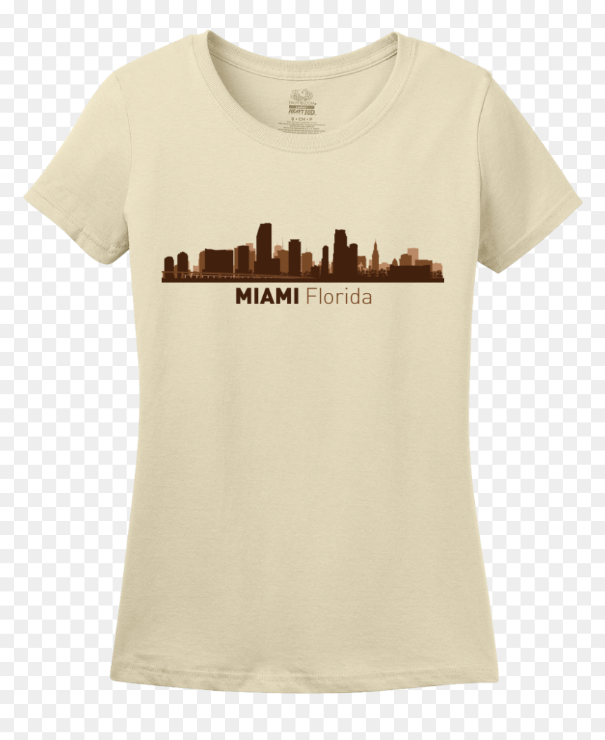 T-shirt, HD Png Download - miami skyline png