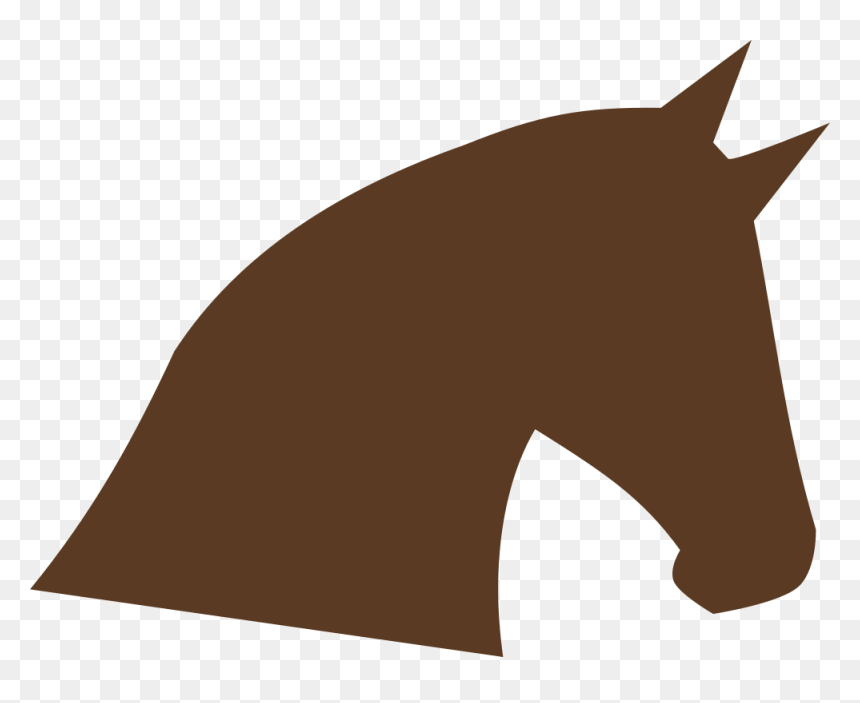 Free Tãªte De Cheval - Simple Horse Head Silhouette, HD Png Download - caballo png