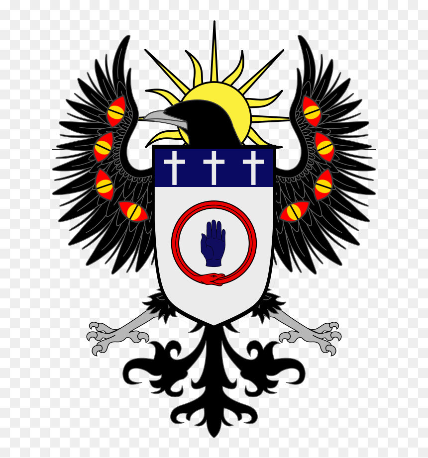 Oc2nd Attempt At Personal Coat Of Arms - Eagle Heraldry, HD Png Download - colombian flag png