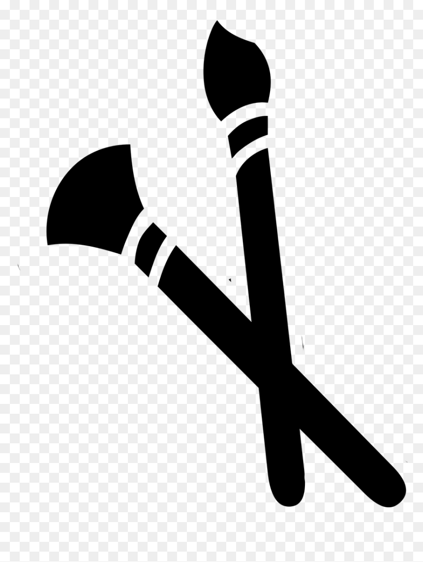 Transparent Gotas De Pintura Png - Paint Brush Silhouette Png, Png Download - pintura png