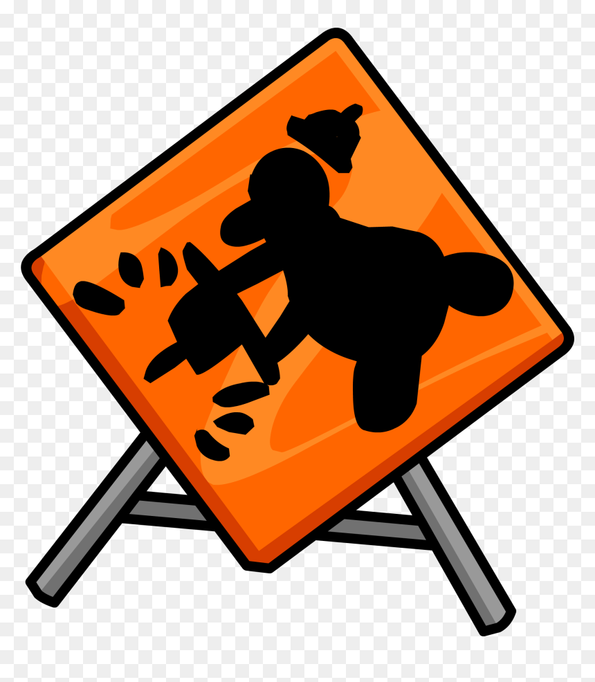 Construction Sign Png - Club Penguin Under Construction, Transparent Png - club penguin png