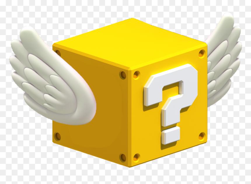 Flying Question Block - Mario Question Block Png, Transparent Png - vhv