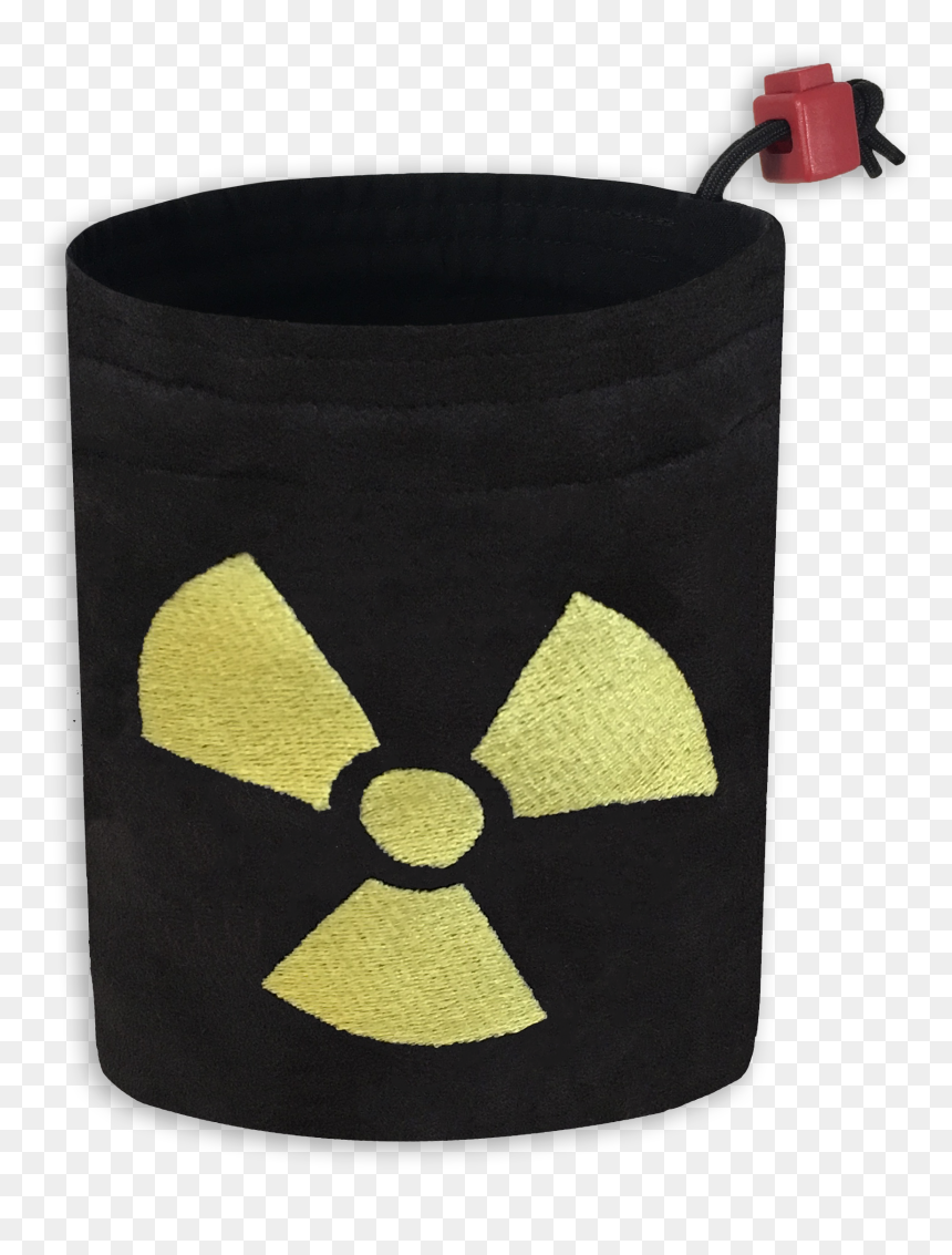 Radioactive Symbol Embroidered Large Dice Bag - Render De Bomba Nuclear, HD Png Download - radioactive symbol png