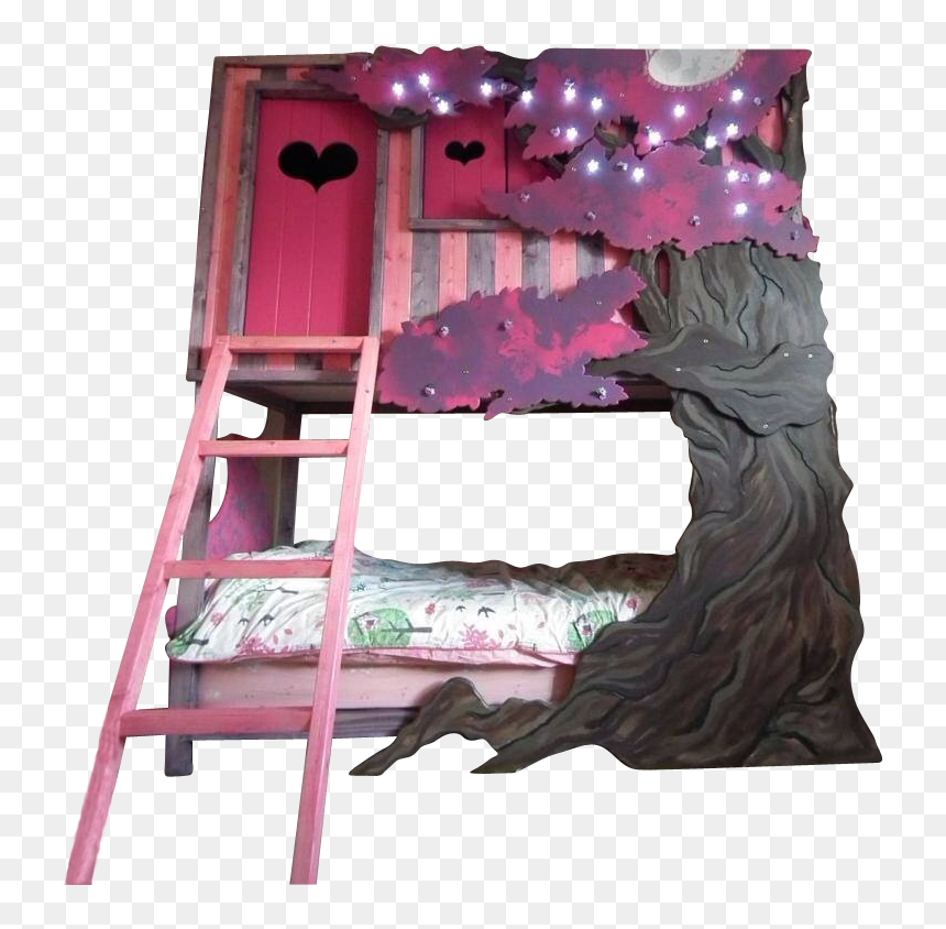 Transparent Bed Clipart Png - Pink Treehouse, Png Download - bedroom png