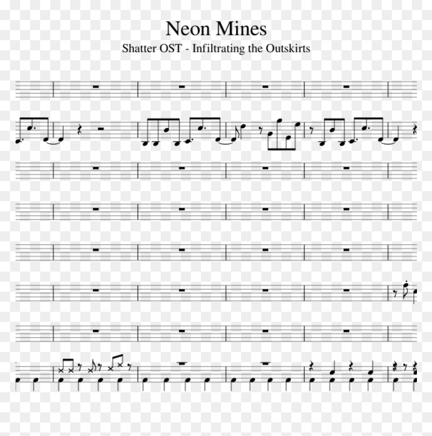 Neon Mines Sheet Music For Bass, Guitar, Viola, Oboe - Sheet Music, HD Png Download - viola png