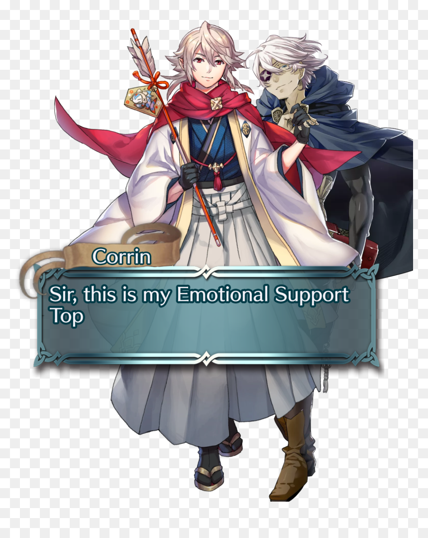 Corrin Saying “sir, This Is My Emotional Support Top - Corrin Fire Emblem Heroes, HD Png Download - corrin png