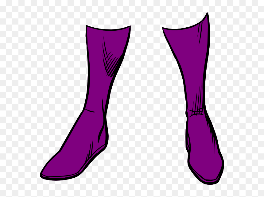 Clip Art For Boots - Superhero Boots Clipart, HD Png Download - boot print png
