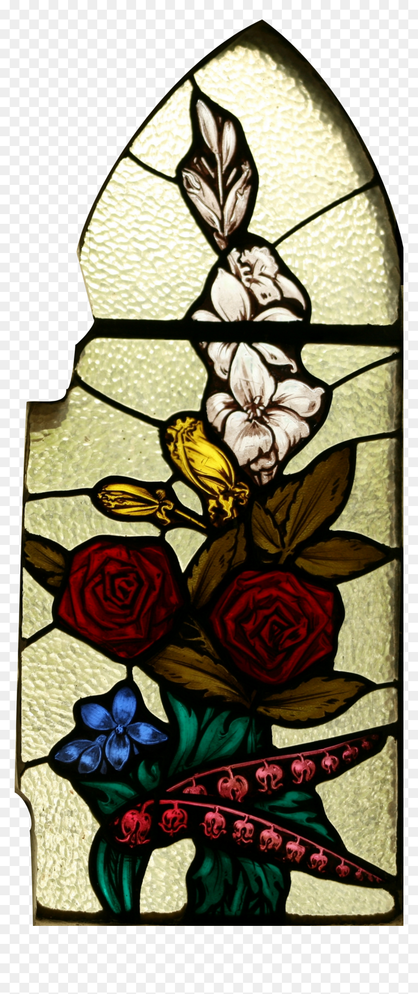 Stained Glass Flowers, HD Png Download - stained glass png