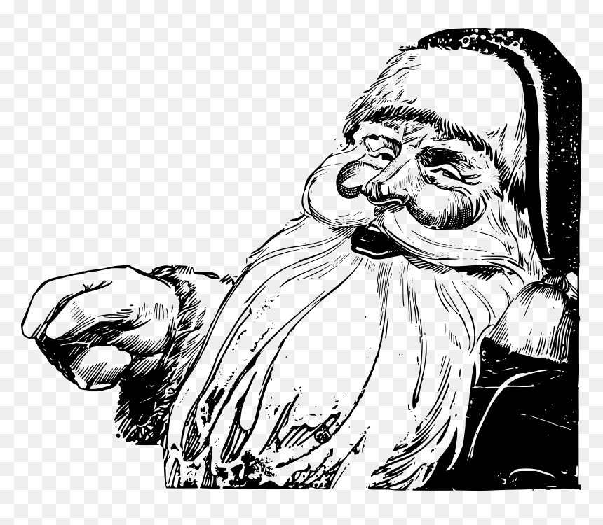 Amazing Santa Head Clip Arts - Black Santa Transparent Background, HD Png Download - santa face png
