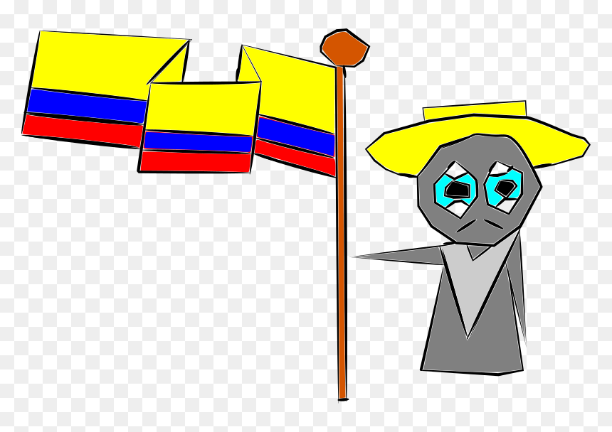 Aldeano, HD Png Download - colombian flag png