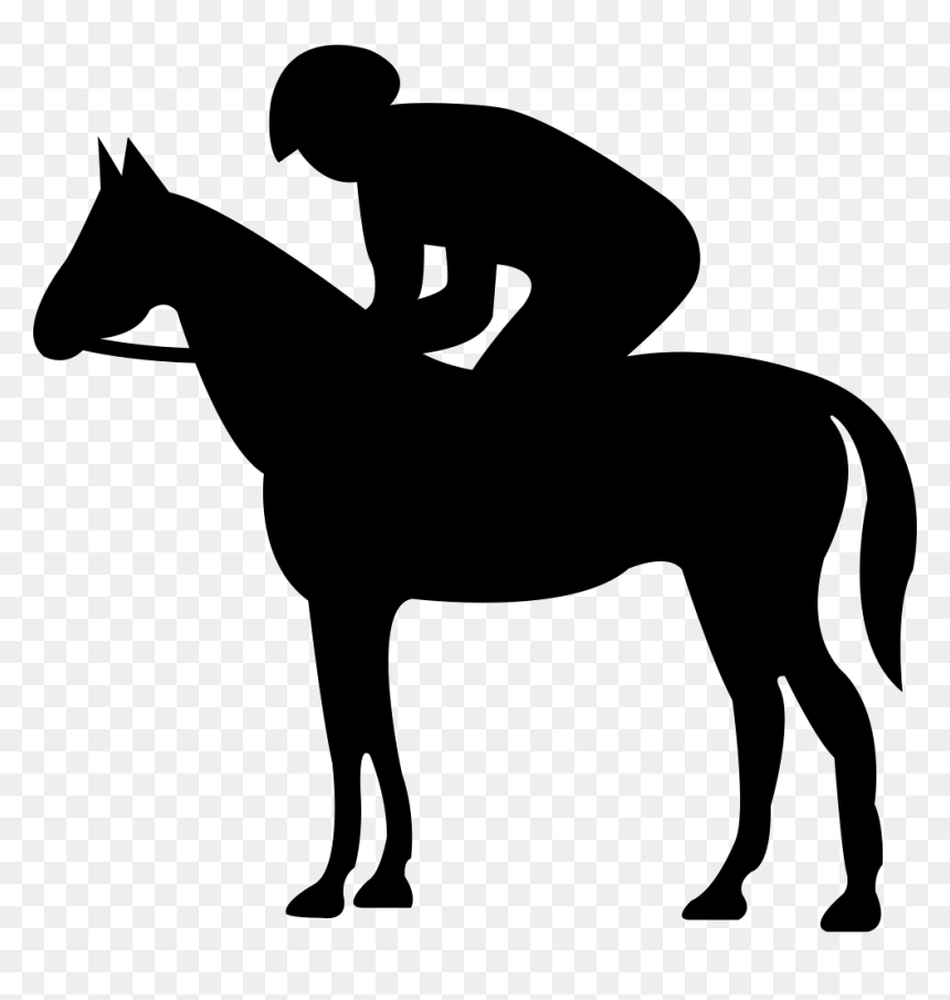 Quiet Horse With Jockey Silhouette Svg Png Icon Free - Horse Side View Silhouette, Transparent Png - caballo png