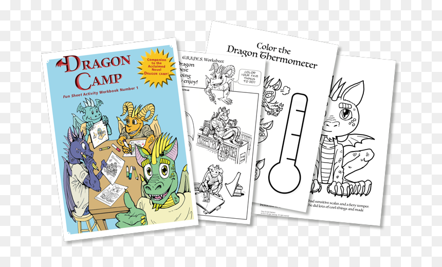 Dragon Camp Funsheet Workbook Promo Image - Cartoon, HD Png Download - gasp emoji png