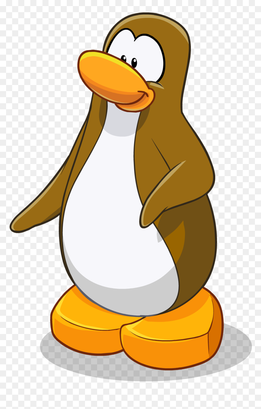 Confused Club Penguin Png - Club Penguin Brown Penguin, Transparent Png - club penguin png