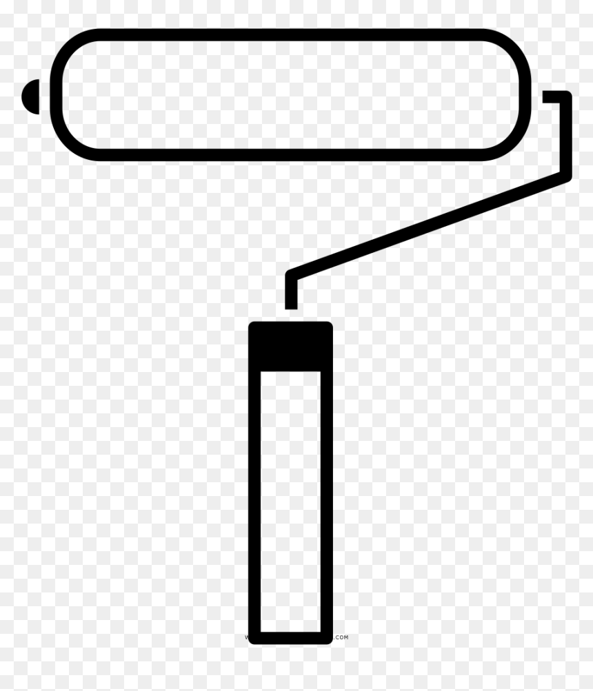 Paint Roller Coloring Page - Desenho Rolo De Pintura, HD Png Download - pintura png
