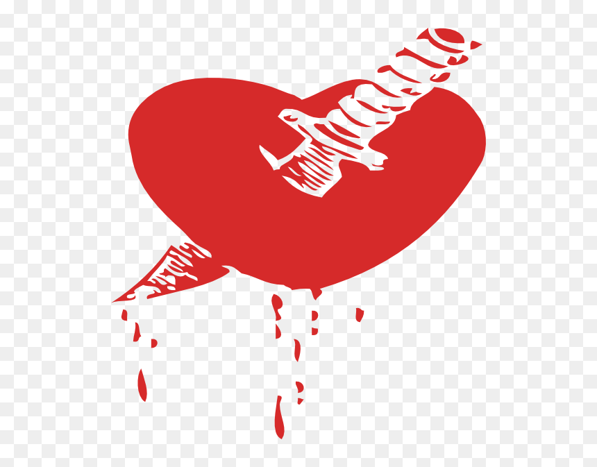 Bloody Heart Clipart Image Free Mann Clip Art At Clker - Heart With A Knife Through, HD Png Download - bleeding heart png