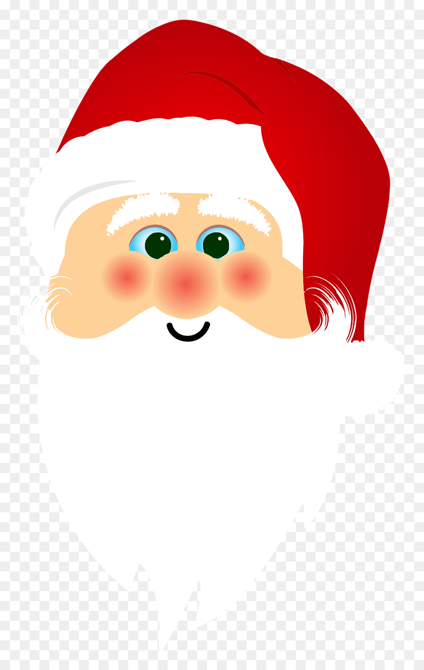 Illustration, HD Png Download - santa face png