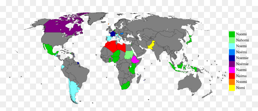 Popularity Of Name Naomi - Countries The Queen Is Head Of State, HD Png Download - naomi png