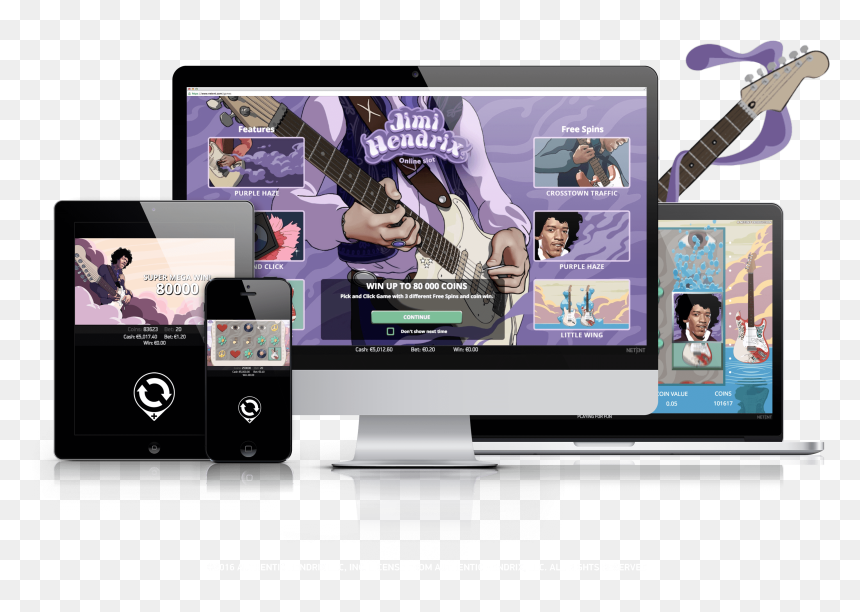 Jimi Hendrix Slot Extra Spins - Online Advertising, HD Png Download - jimi hendrix png