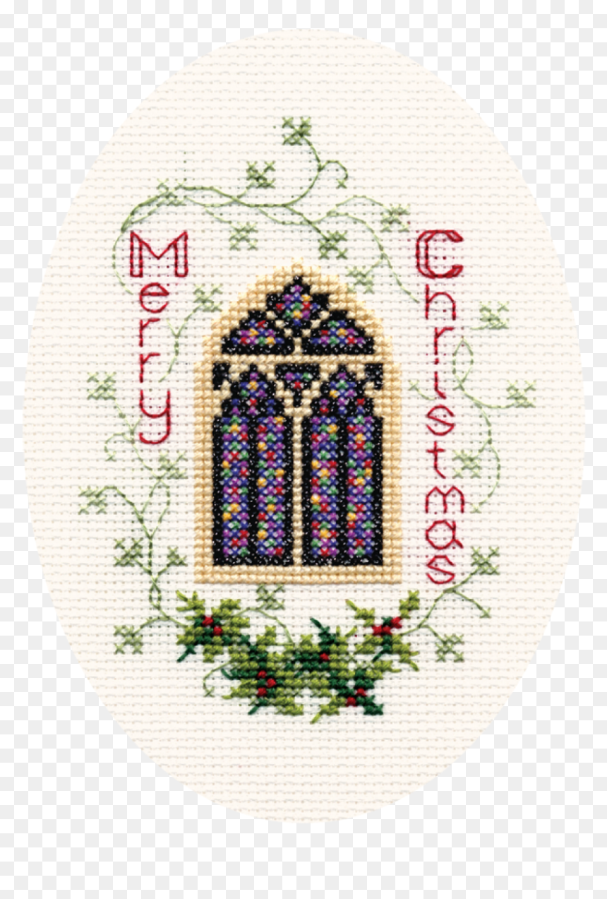 Cross Stitch Stained Glass Window, HD Png Download - stained glass png
