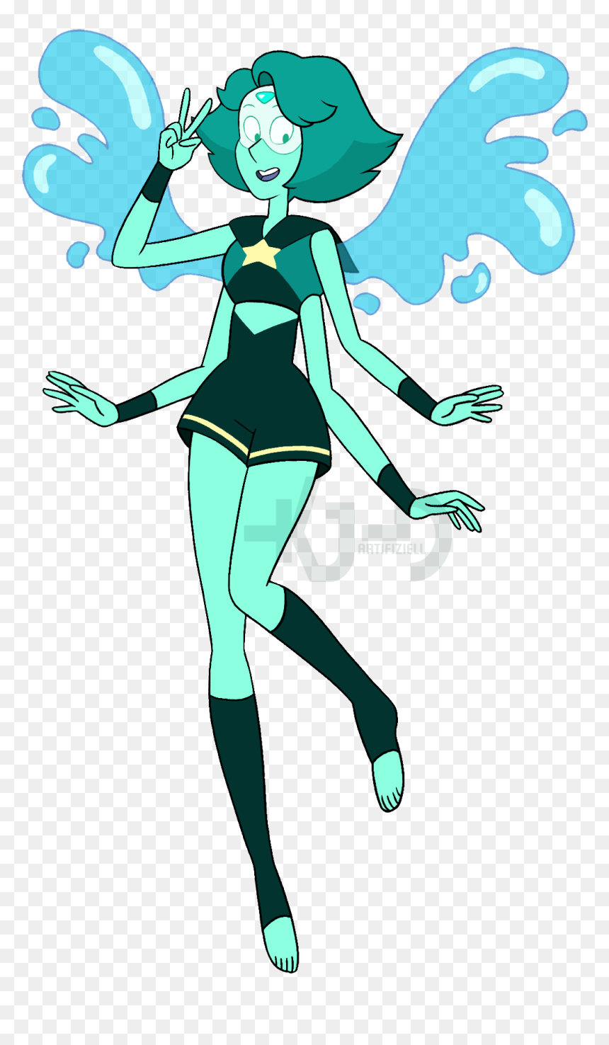 Steven Universe Gem Fan Art, HD Png Download - peridot png
